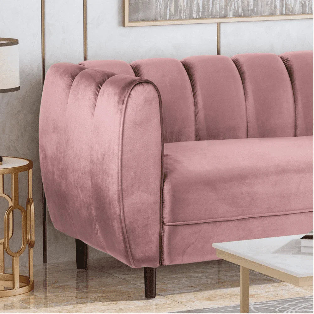 Bobran Elegant Mid-Century Sofa In Suede