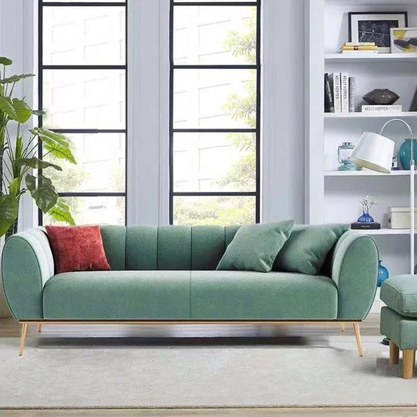 Elegance Luxury Green Velvet Upholstery Sofa
