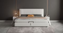 Vivid Campanula Tailored Upholstered Bed - Customizable Comfort with/without Built-in Storage Options