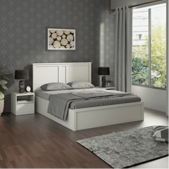 Sol PU Polish Bed In White Color