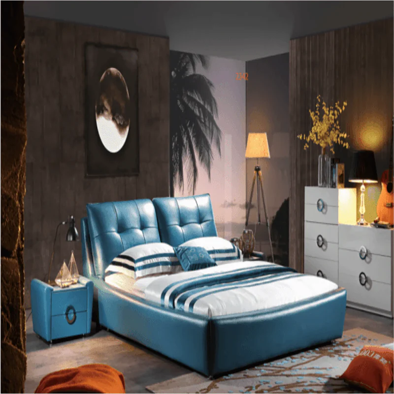 Zenith Luxury Upholstered Bed in Leatherette