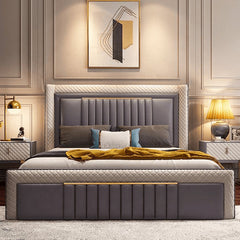 Unique Matita Customizable Upholstered Bed - Minimalist Design with Optional Storage Capabilities