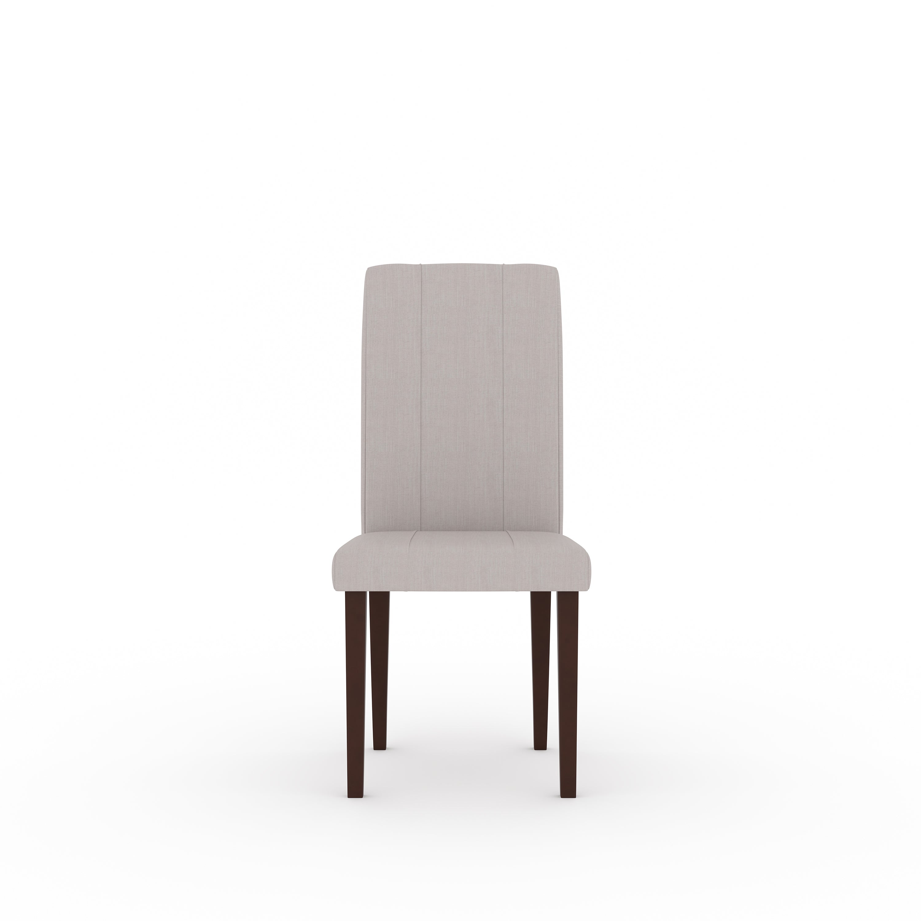 ELITE Mulberry Solid Wood 4-Seater Dining Table | 4-Fully Cushioned Fabric Dining Chair in Walnut Finish