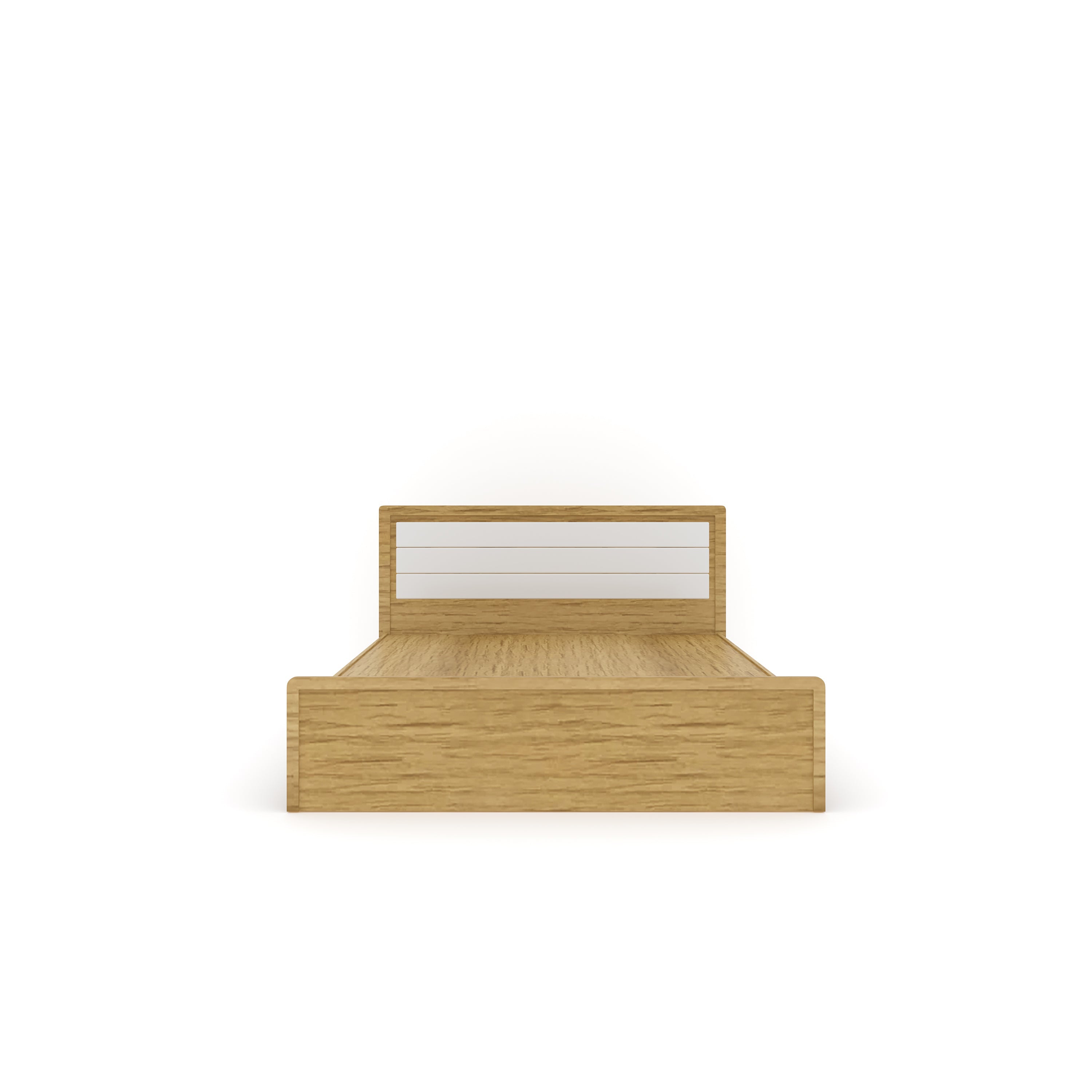 URBAN Cracus King Size Bed In Urban Teak With Frosty White Colour