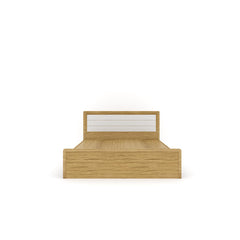 URBAN Cracus King Size Bed In Urban Teak With Frosty White Colour