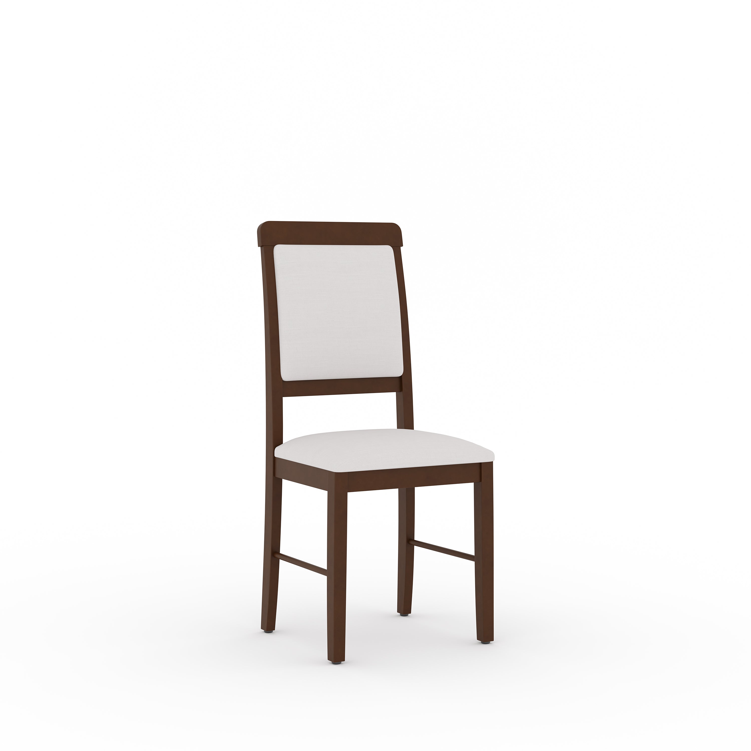 PREMIUM Mulberry Solid Wood 4-Seater Dining Table | 4-Cushioned Fabric Dining Chair in Walnut Finish