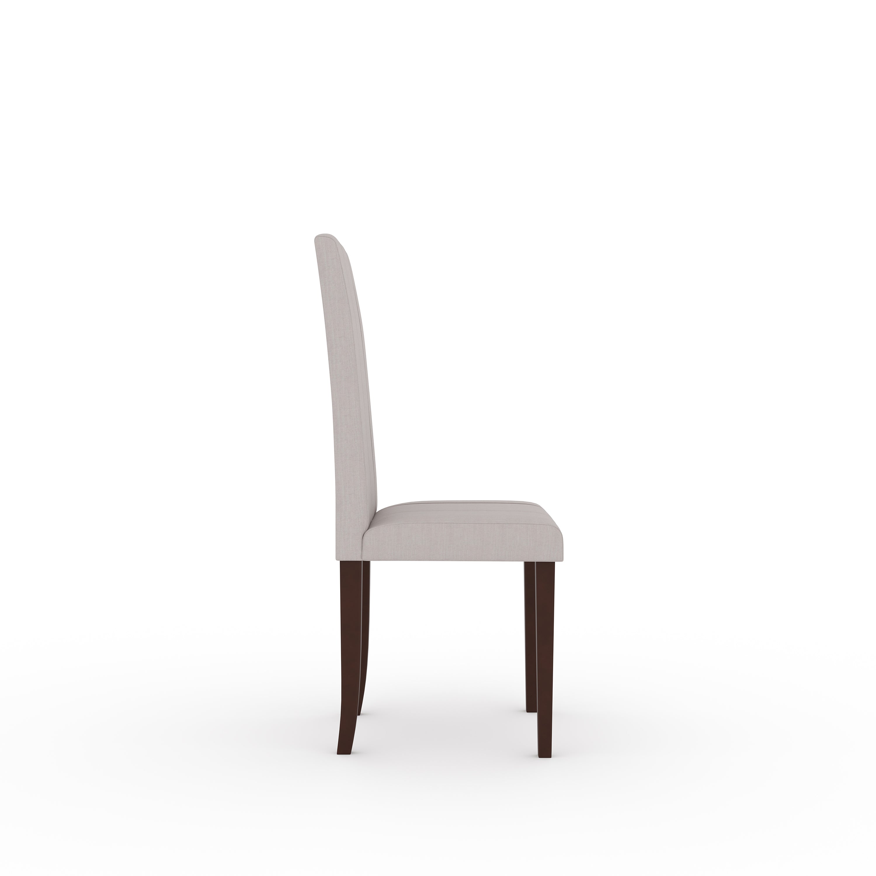 ELITE Mulberry Solid Wood 4-Seater Dining Table | 4-Fully Cushioned Fabric Dining Chair in Walnut Finish