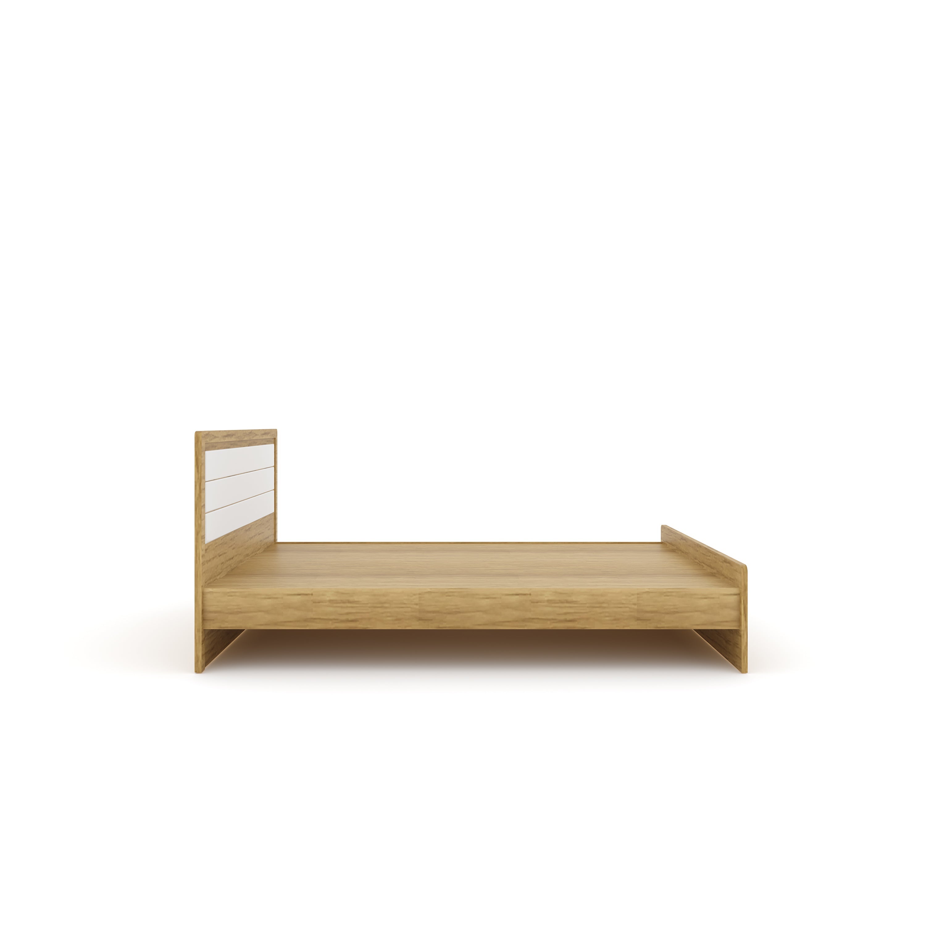 URBAN Cracus King Size Bed In Urban Teak With Frosty White Colour
