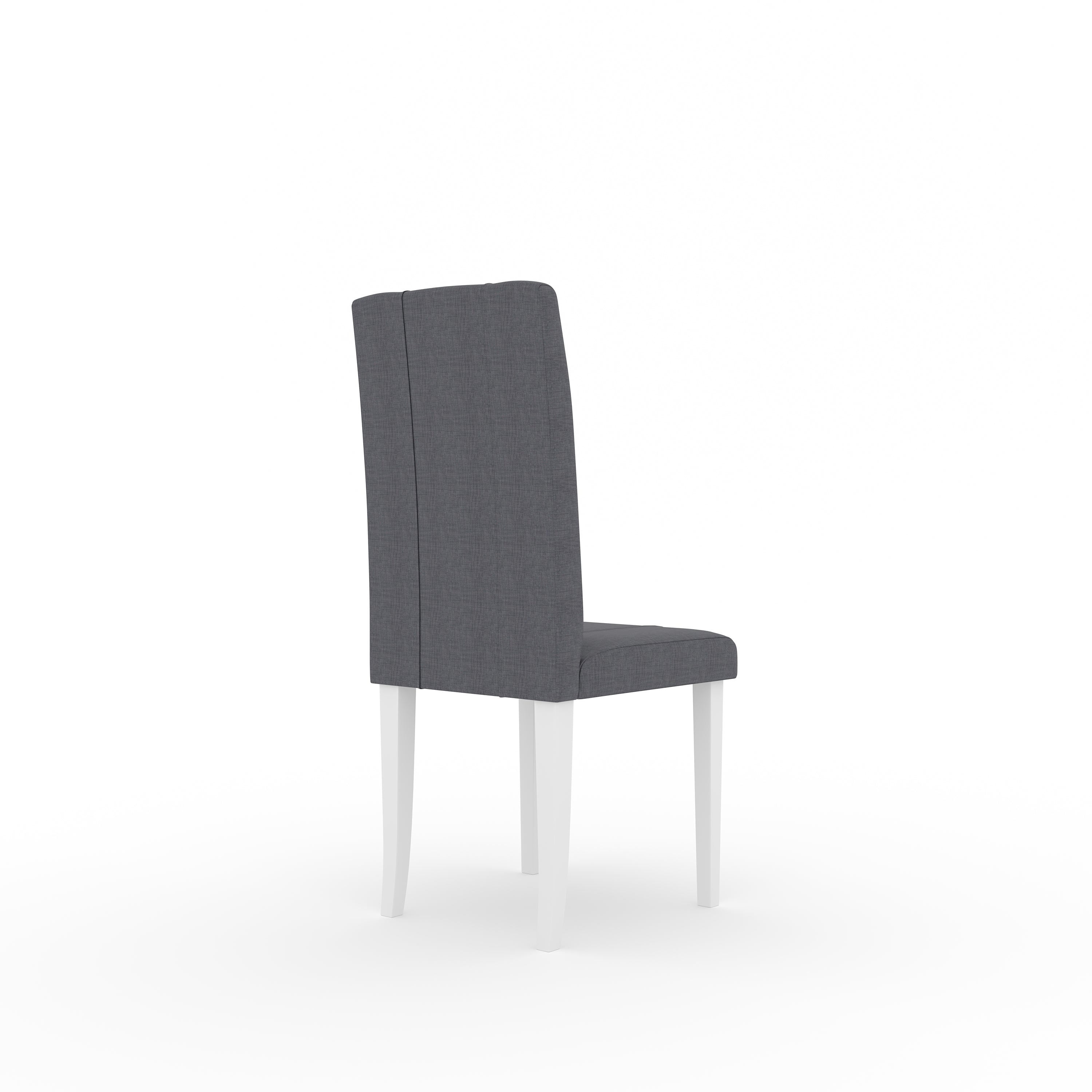 Prime Cranberry Duo of 2 Dining Chairs with Fully Cushioned Fabric Base and Back in White Color