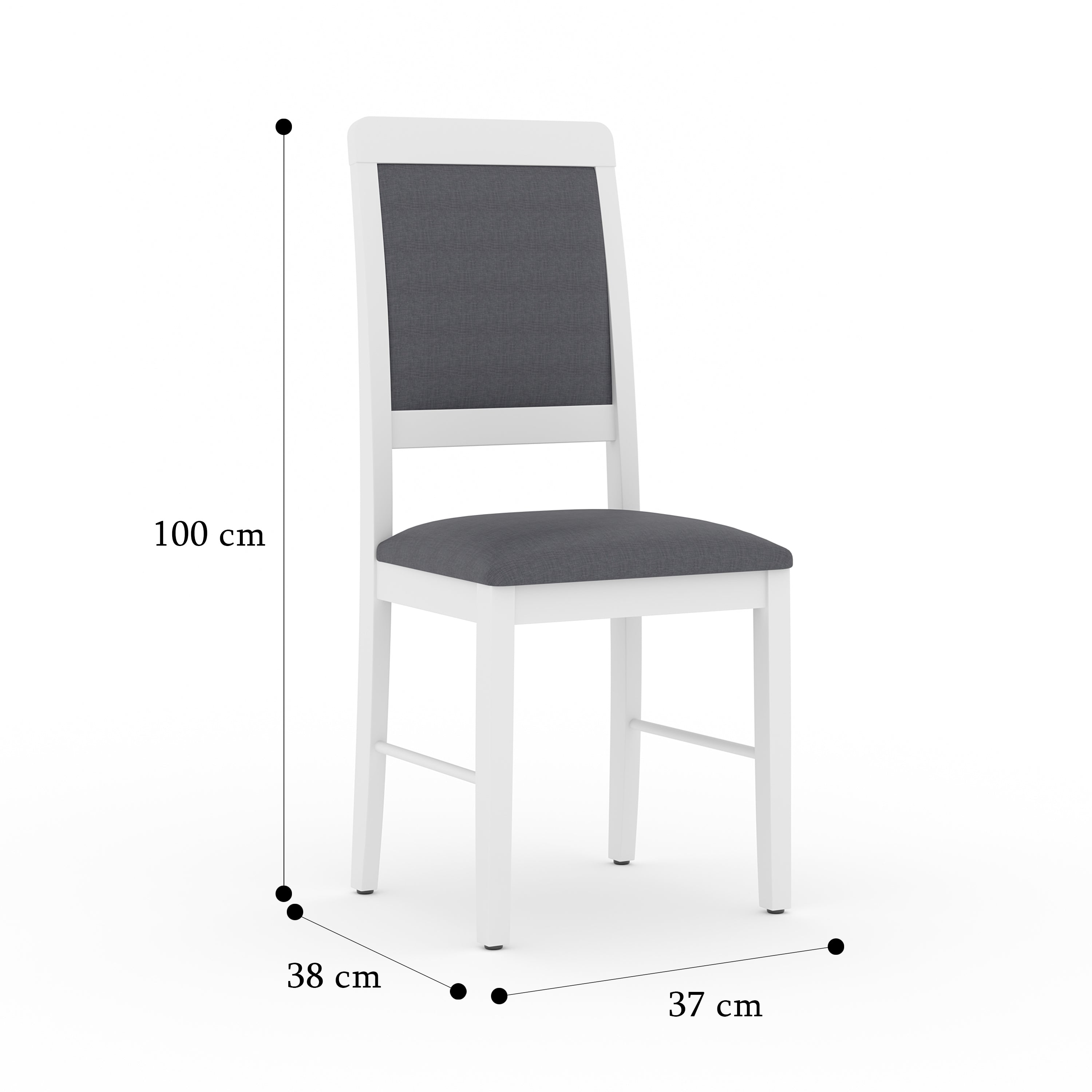 Prime Elderberry Solid Rubber Wood 6-Seater Dining Table | 4-Cushioned Fabric Dining Chairs | 1-Cushioned Fabric Dining Bench in White Finish