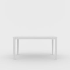 Prime Mulberry Solid Rubber Wood 4-Seater Dining Table in White Finish