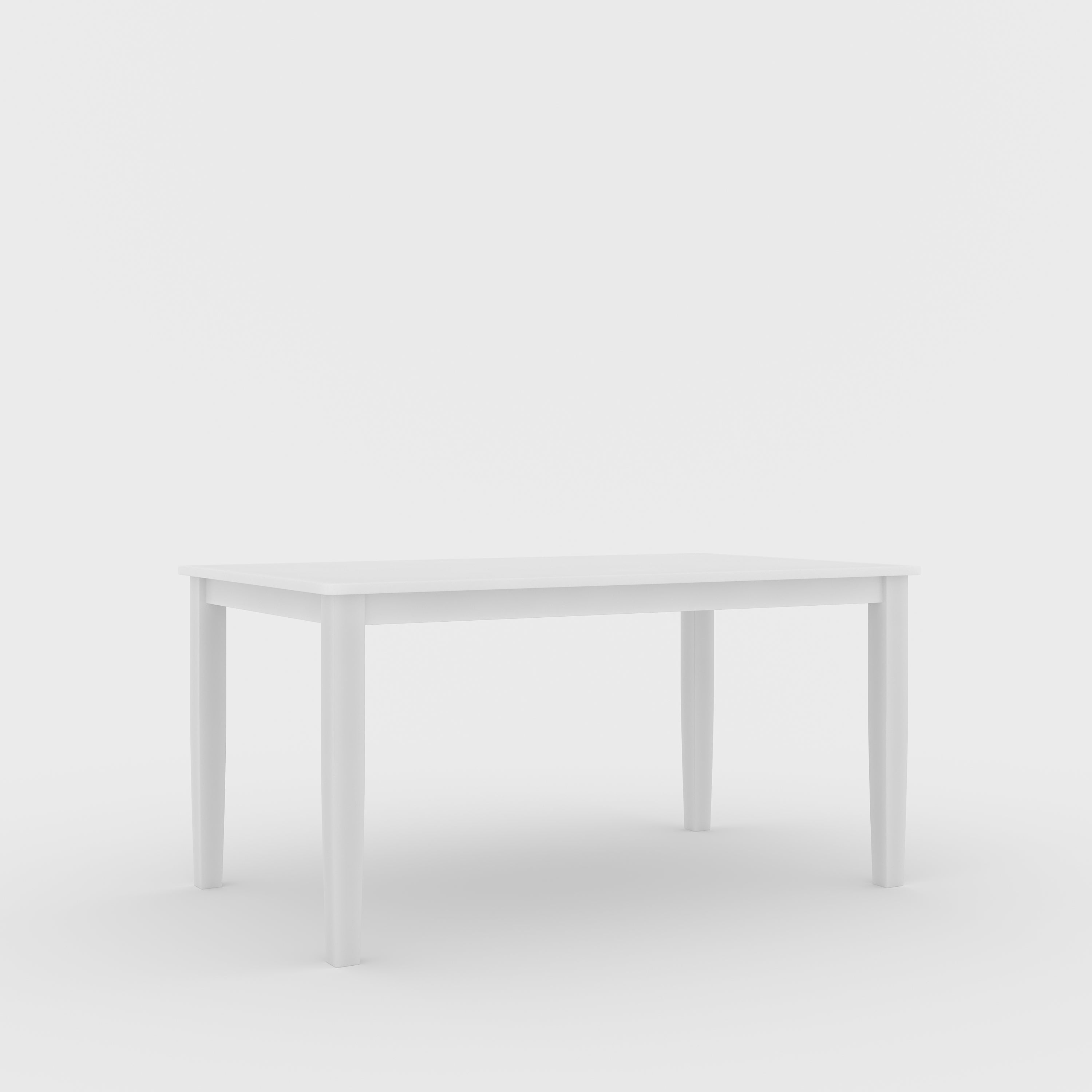 RUSTIC Elderberry Solid Rubber Wood 6-Seater Dining Table in White Finish
