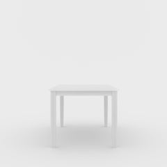RUSTIC Elderberry Solid Rubber Wood 6-Seater Dining Table in White Finish