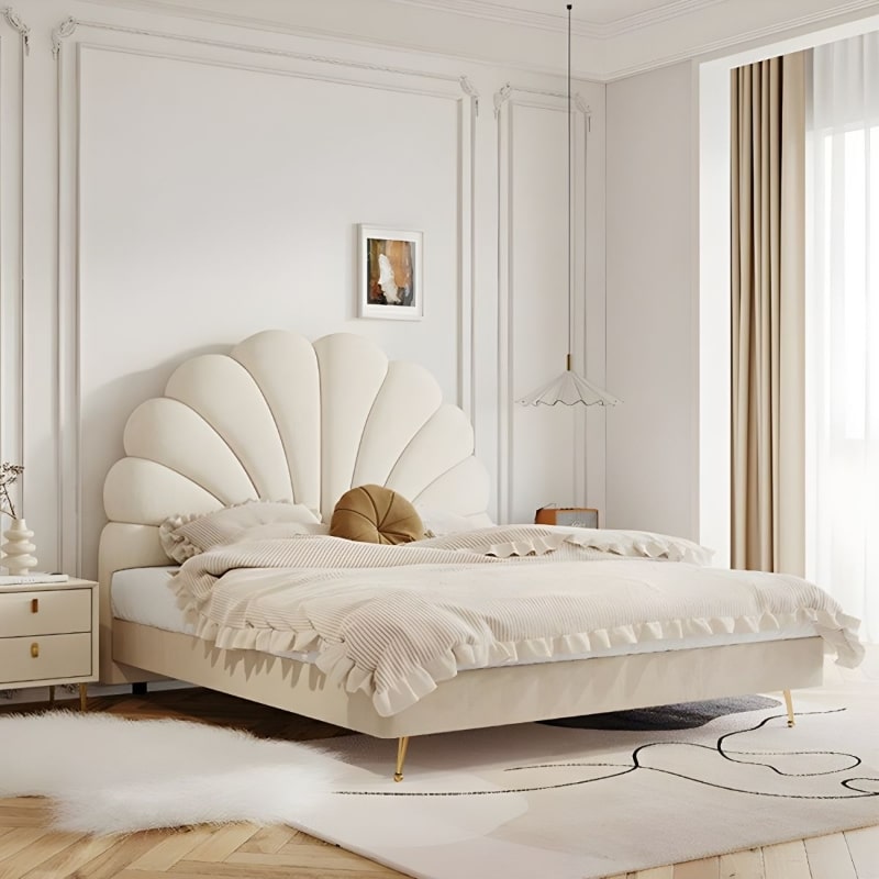 Vogue Gelso Customizable Upholstered Bed - Contemporary Elegance with/without Storage Functionality