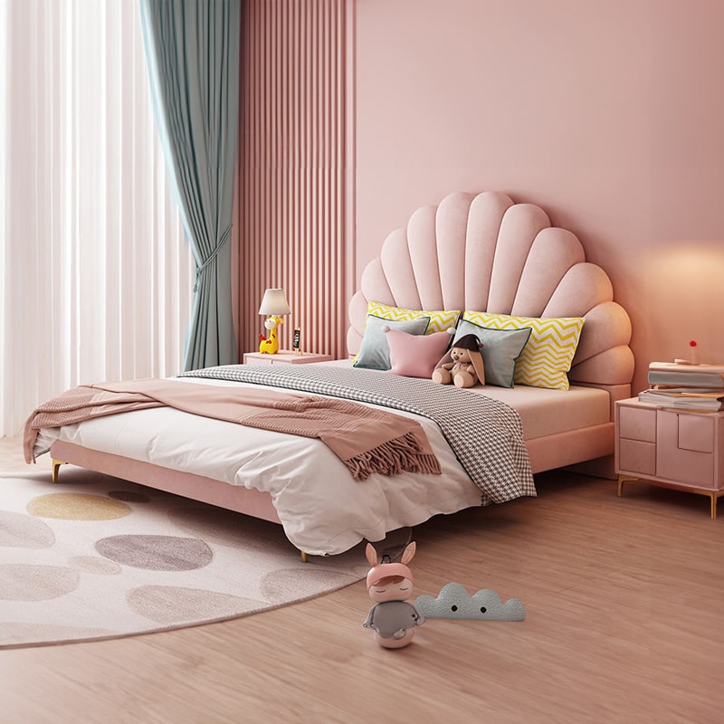 Kid's Bed Akoya - Stylish Kids Bed with Integrated Storage Options, Double or Single-Customizable