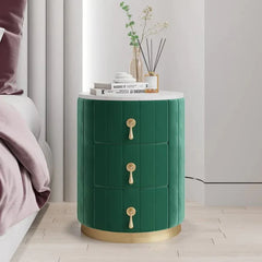 Sphere Premium Round Bedside Table In Fabric