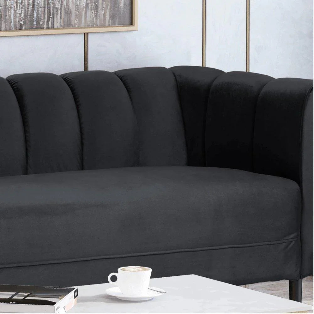 Bobran Elegant Mid-Century Sofa In Suede
