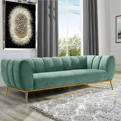 Elegance Luxury Green Velvet Upholstery Sofa