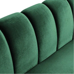 Bobran Elegant Mid-Century Sofa In Suede