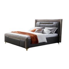 Unique Matita Customizable Upholstered Bed - Minimalist Design with Optional Storage Capabilities