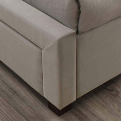 Zenith Upholstered Bed with Drawers Storage in Suede
