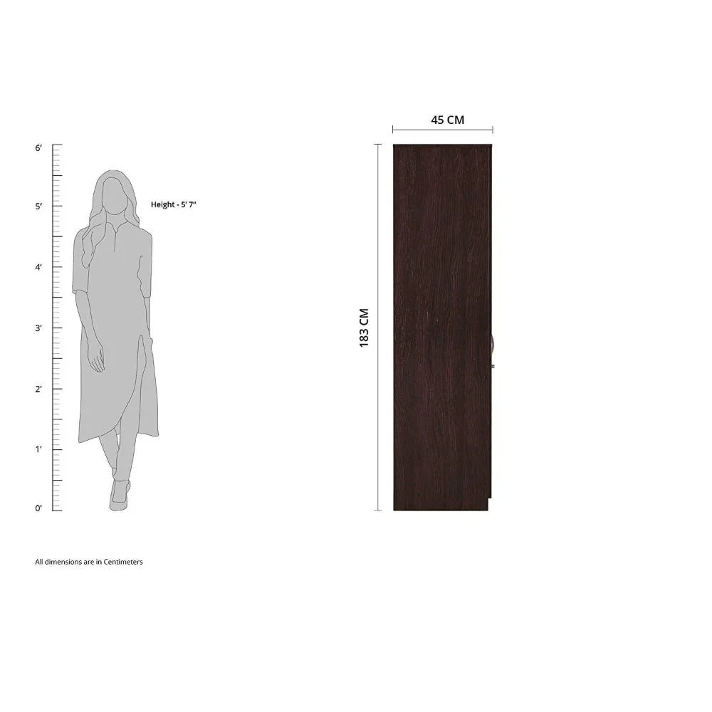 Luxury Engineered Wood Wardrobe 2 Doors