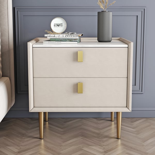 Vivo bed side table with golden leg