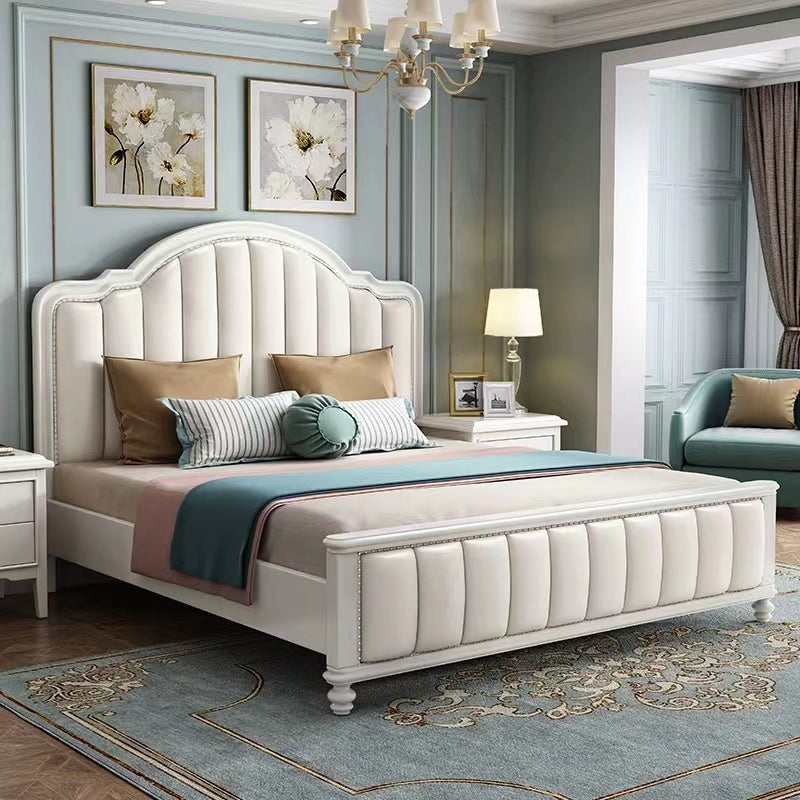 Frost Upholstery bed in white Leatherette