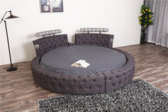 Deluxe Round Bed in Rich Suede