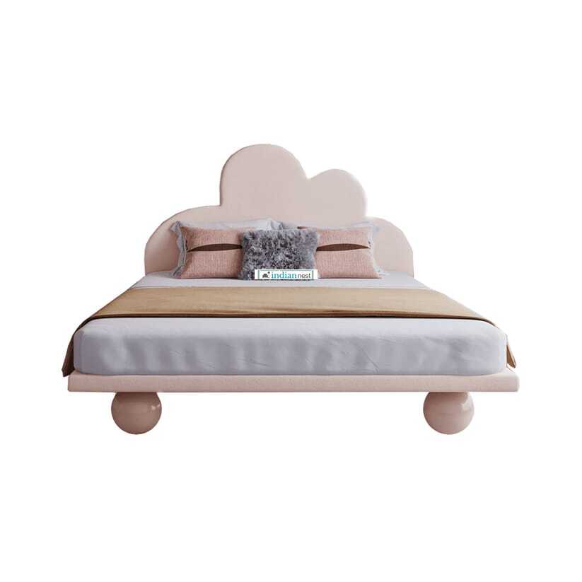 Cozy Cloudy Wooden Kids Bed