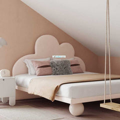 Cozy Cloudy Wooden Kids Bed
