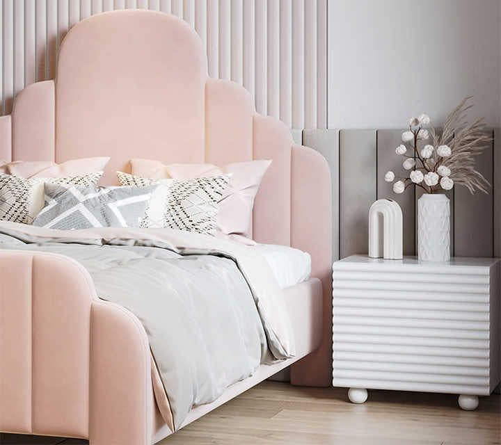 Children's Robot Bed in Suede