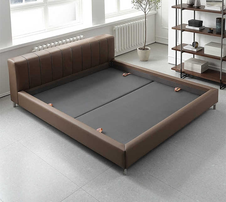Scandinavian Elegant Brown Bed