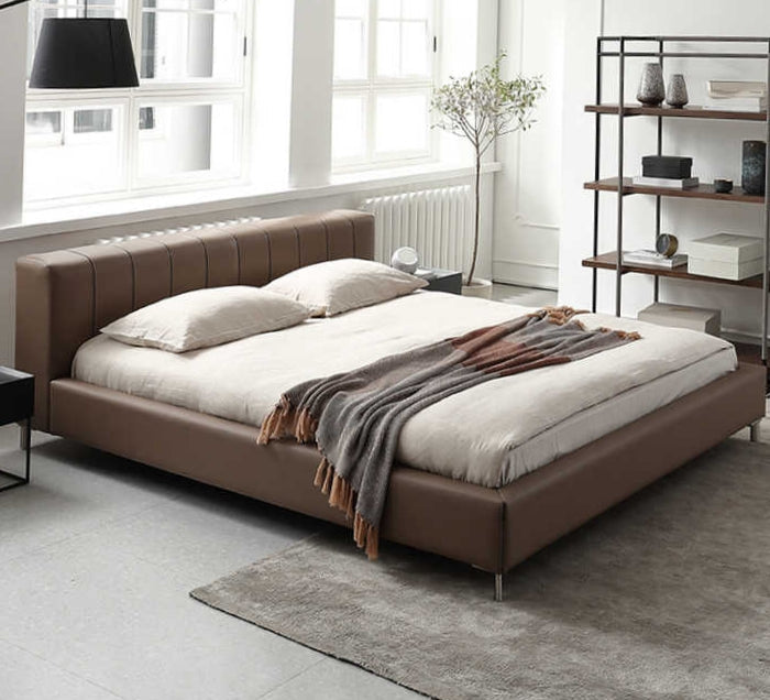 Scandinavian Elegant Brown Bed
