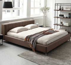Scandinavian Elegant Brown Bed
