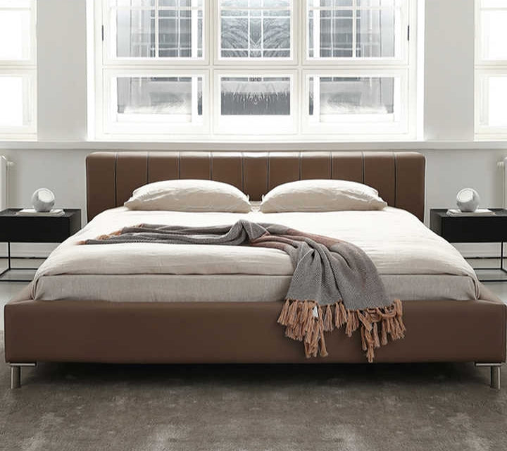 Scandinavian Elegant Brown Bed