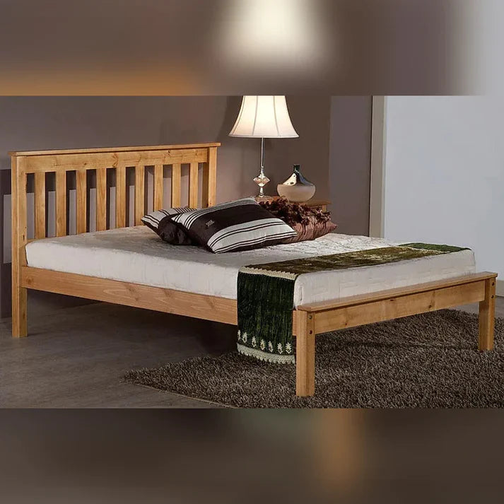 Vintage Pine Wooden Queen Max Bed