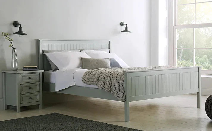 Silver Wooden Bed