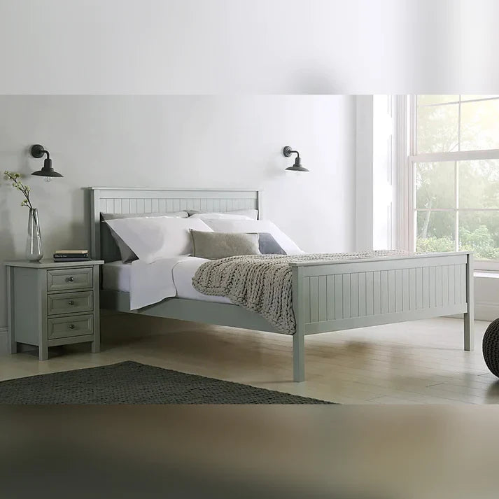 Silver Wooden Bed