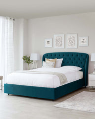 Stunning Coral Green Bed with Storage