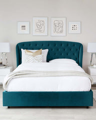 Stunning Coral Green Bed with Storage