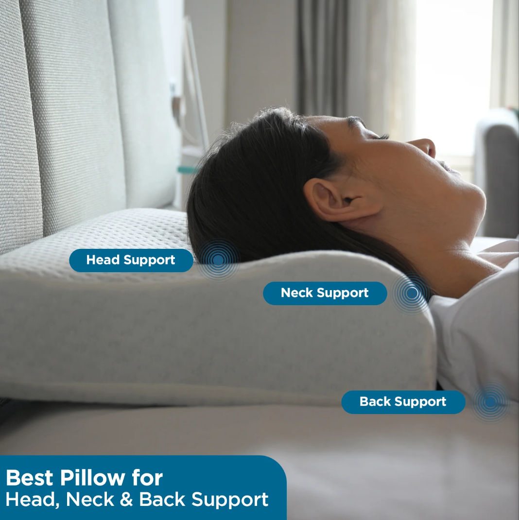 Shaped Memory Foam Pillow With Infused Gel