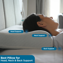 Shaped Memory Foam Pillow With Infused Gel