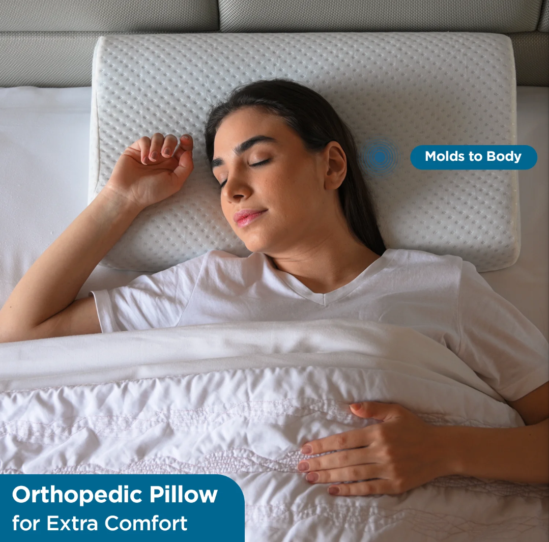 Shaped Memory Foam Pillow With Infused Gel