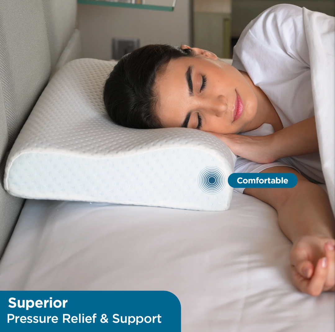 Shaped Memory Foam Pillow With Infused Gel