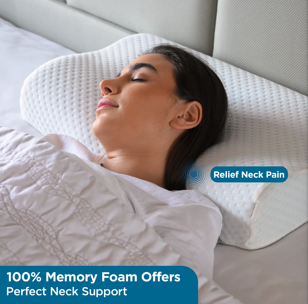Shaped Memory Foam Pillow With Infused Gel