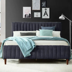 Venice Luxury Upholstered Bed Without Storage in Suede