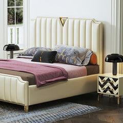Snuggle Bed in Leatherette with comfort feel.
