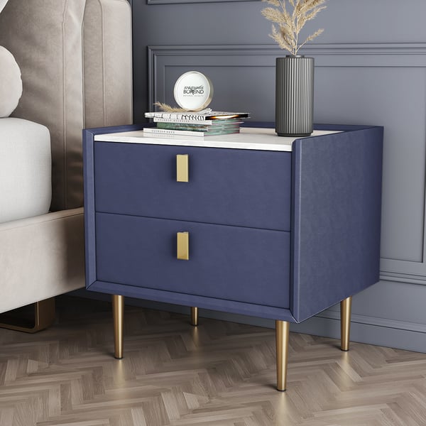 Vivo bed side table with golden leg