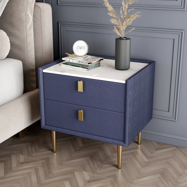 Vivo bed side table with golden leg